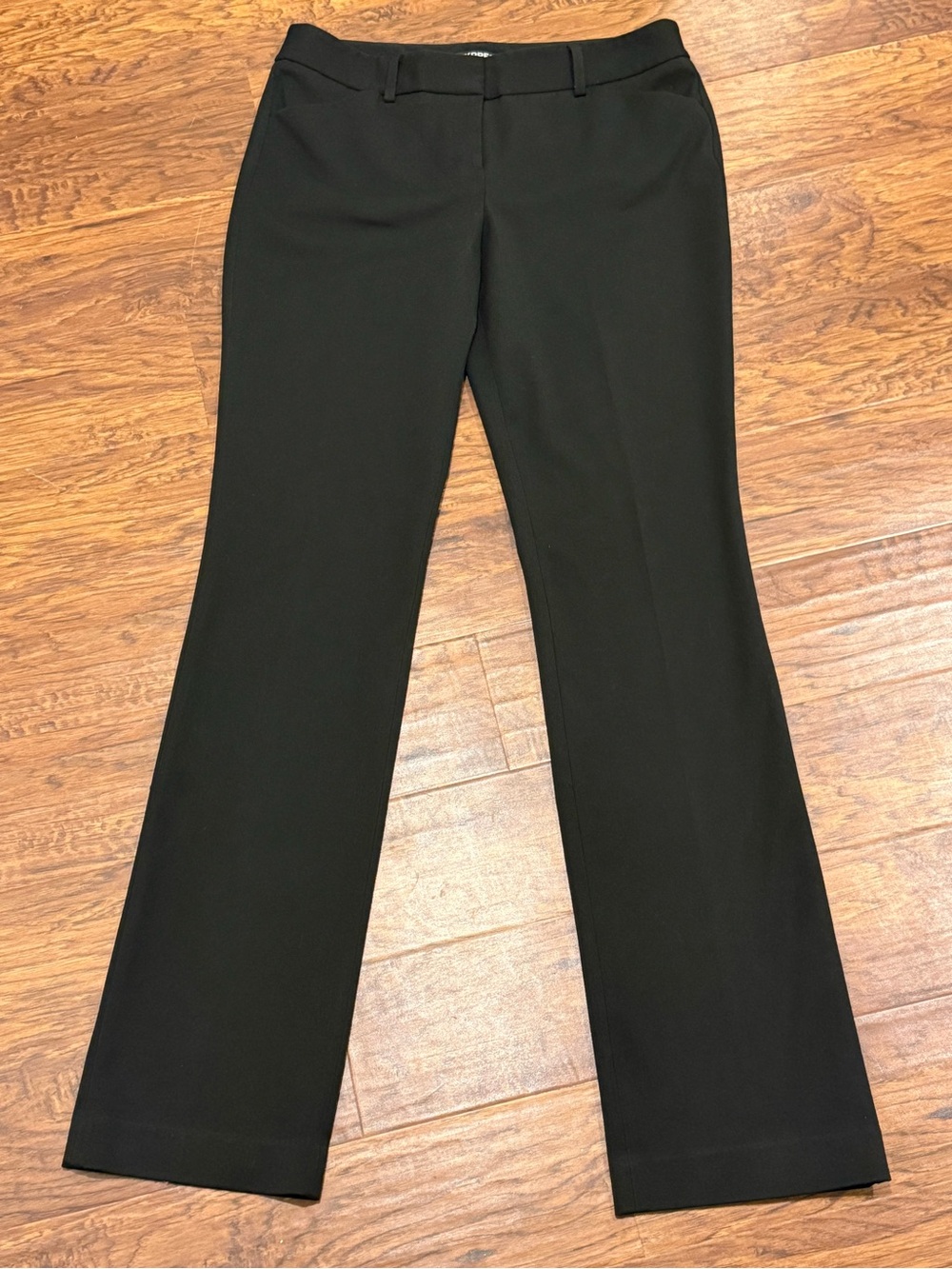 Express Editor Black Straight Leg Dress Pants Size 6L Long